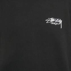 Stussy Black Printed Cotton Sweatshirt L