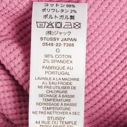 Pre Owned Stussy Pink Cotton Knit Crewneck Sweatshirt L