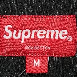 مملوكة مسبقًا Supreme Black World Famous Embroidery Cotton Crew Neck T-Shirt M