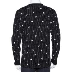 Supreme Black Waffle Knit Playboy Print Crew Neck Thermal L 