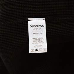 Supreme Black Waffle Knit Playboy Print Crew Neck Thermal L 