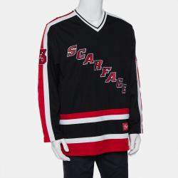 Supreme Black Scarface Embroidered Synthetic Paneled Hockey Jersey ...
