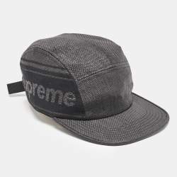 Supreme Black Logo Detail Canvas Cap