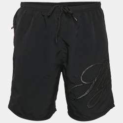 Supreme Black Logo Mesh Script Nylon Water Short M