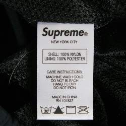 Supreme Black Logo Mesh Script Nylon Water Short M
