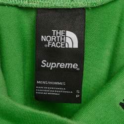 Supreme Green Embroidered Cotton Turtle Neck Sweatshirt S