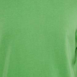 Supreme Green Embroidered Cotton Turtle Neck Sweatshirt S