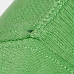 Supreme Green Embroidered Cotton Turtle Neck Sweatshirt S