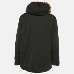 Supreme The British Millerain Black Shearling Trim Cotton Jacket XL