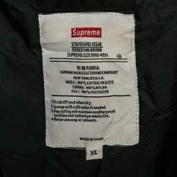 Supreme The British Millerain Black Shearling Trim Cotton Jacket XL