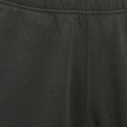 Supreme Black Cotton Knit Logo Applique Detail Joggers S