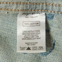 مملوكة مسبقًا سترة سوبرريم دنيم بلو فراد لوجوز تروكر مقاس كبير (لارج)