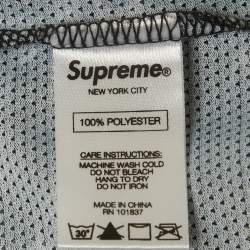 Pre Owned Supreme Grey Ripple Print Technical Mesh Knit Tank Top M