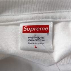 Supreme White Cotton Scarface Split Crew Neck T Shirt L 