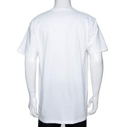 Pre Owned Supreme White Cotton Gonz Ram Crew Neck T Shirt L