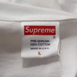 Pre Owned Supreme White Cotton Gonz Ram Crew Neck T Shirt L
