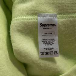 Supreme Pale Green Knit Logo Embroidered Hoodie L
