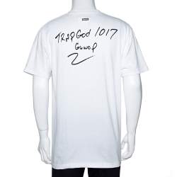 Supreme White Cotton Gucci Mane Print Crew Neck T Shirt L 