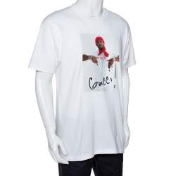 Supreme White Cotton Gucci Mane Print Crew Neck T Shirt L 