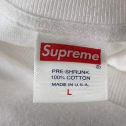 Supreme White Madonna Print Cotton Crew Neck T-Shirt L