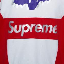 Supreme X Fox Red & White Racing Moto Jersey T-Shirt L