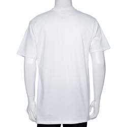Supreme White DNA Print Cotton Crew Neck T-Shirt L