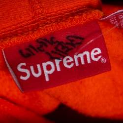 Supreme Orange Cotton Supreme Gems Hooded Sweatshirt XL