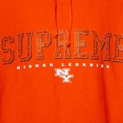 Supreme Orange Cotton Supreme Gems Hooded Sweatshirt XL