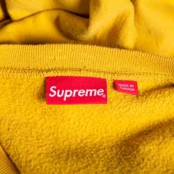 Supreme Mustard Cotton Embroidered Box Logo Crew Neck Sweatshirt XL