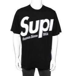 Supreme White Cotton Logo Printed Crew Neck Long Sleeve T-Shirts L Supreme