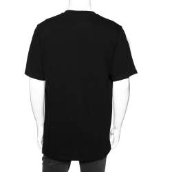 Supreme Black Cotton Logo Print Crew Neck T-shirt L