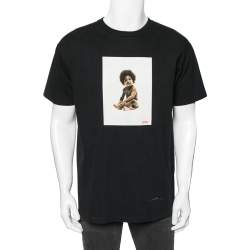 Supreme Black Cotton Biggie Printed Short Sleeve T-Shirt L