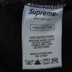 Supreme x Comme des Garçons Black Terry Knit Split Logo Hoodie L