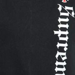 Supreme Black Cotton Logo Printed Crew Neck T-Shirt S