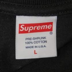 Supreme Black Keyboard Print Cotton Crew Neck Half Sleeve T-Shirt L