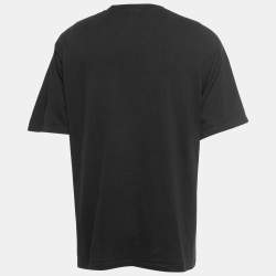 Supreme Black Keyboard Print Cotton Crew Neck Half Sleeve T-Shirt L