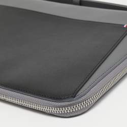 S.T.Dupont Grey/Black Leather Zip Aound Travel Organizer 