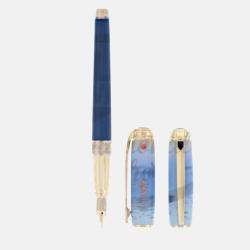 Pre Owned S.T. Dupont Blue Steel; Lacquer 410049L  Pens