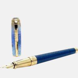 Pre Owned S.T. Dupont Blue Steel; Lacquer 410049L  Pens