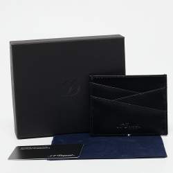 S.T. Dupont Black Leather Line D Capsule Card Holder