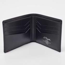 S.T. Dupont Black Perforated Leather Bifold Wallet