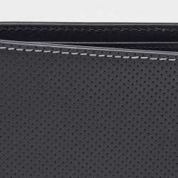 S.T. Dupont Black Perforated Leather Bifold Wallet