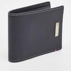 S.T. Dupont Black Perforated Leather Bifold Wallet