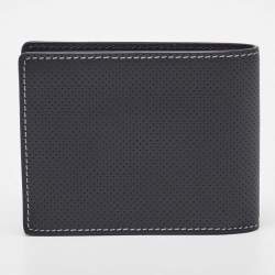 S.T. Dupont Black Perforated Leather Bifold Wallet