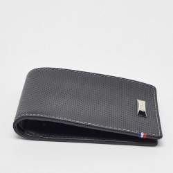 S.T. Dupont Black Perforated Leather Bifold Wallet