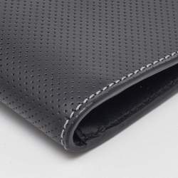 S.T. Dupont Black Perforated Leather Bifold Wallet
