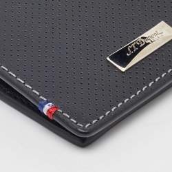 S.T. Dupont Black Perforated Leather Bifold Wallet