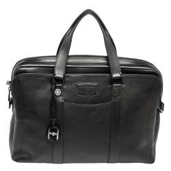 S.T. Dupont Black Leather Line D Star Wars Document and Laptop Holder Briefcase