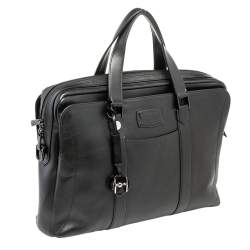 S.T. Dupont Black Leather Line D Star Wars Document and Laptop Holder Briefcase