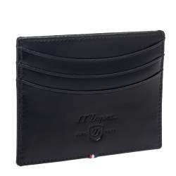 S.T. Dupont Black Leather Line-D Card Holder